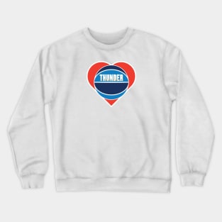 Heart Shaped Oklahoma City Thunder Basketball Crewneck Sweatshirt